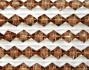 Brown 8mm Glass Bicone - 4 Strand Pack