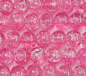 Cool Pink 4mm Round Crackle Glass Beads