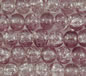 Lilac 8mm Round Crackle Glass Beads