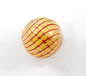 Yellow / Red Hollow Blown Glass Bead