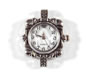 Rhodium Plated Square Watch Face with Round Dial