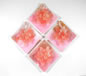 3D Diamond Pink MOP Shell Pendant with Flower