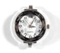 Rhodium Plated Round Watch Face with Black and Silver Face