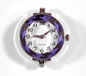Rhodium Plated Round Watch Face with Purple and Silver Face