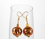 Christmas Tinsel Earrings Red - Gold