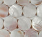 White-Natural 30mm MOP Shell Coin
