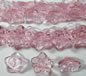 Pink Glass Frangipani Button Bead - 14mm