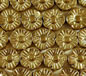 Gold Glass Metallic Flowers - 14mm