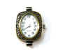 Antique Brass Rectangle Watch Face with Oval Dial
