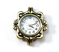 Brass Square Scroll Watch Face with Round Dial