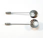 Nickel Tone Brooch Pin with Perforated Disc