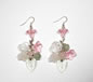 Floral and Gemstone Bell Earrings w- Sterling Silver Hooks