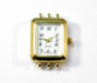 Gold Plated 3 Strand Rectangle Watch Face