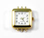 Gold Plated 3 Strand Square Watch Face