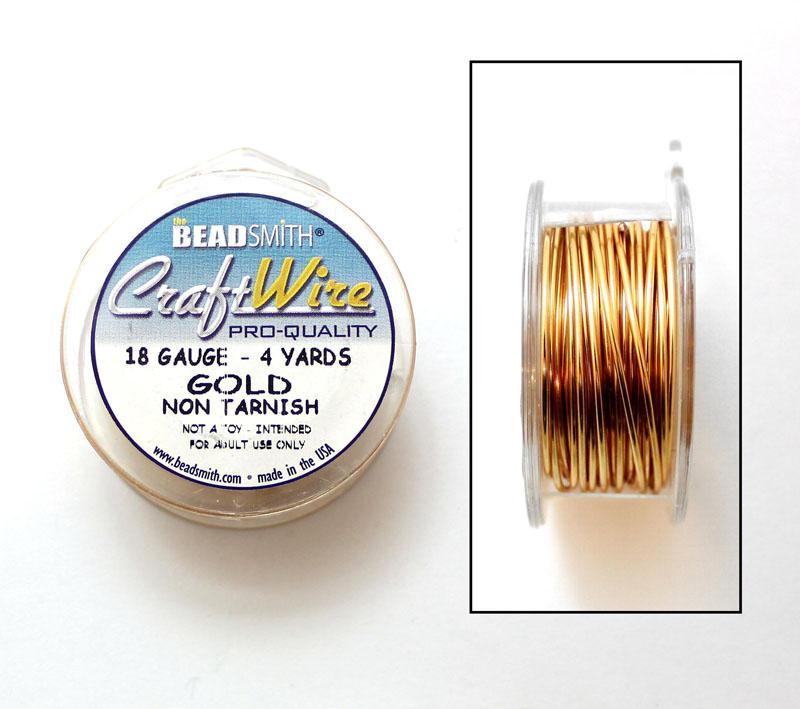 bead smith 28 gauge gold craft wire, craft wire, gold wire