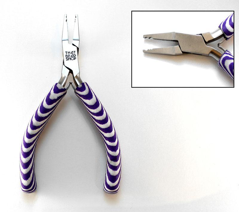 BeadSmith® Zebra Bent Chain Nose Pliers